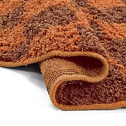 Kolo koberce - Elsey Natural Cotton Shaggy (oranžová/červená)