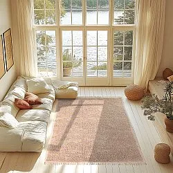 Koberce s chlupatým povrchem - Elsey Natural Cotton Shaggy (ružová/oranžová)