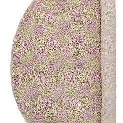 Kolo koberce - Elsey Natural Cotton Shaggy (ružová/oranžová)