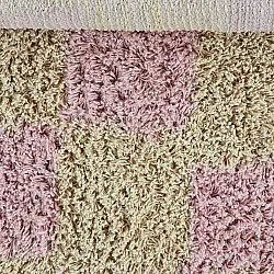 Kolo koberce - Elsey Natural Cotton Shaggy (ružová/oranžová)