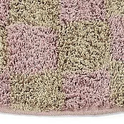 Kolo koberce - Elsey Natural Cotton Shaggy (ružová/oranžová)