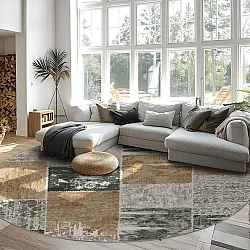 Kruhový koberec - Ephesus (zelený)