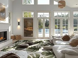 Koberec Wilton - Falling Leaves (zelený)