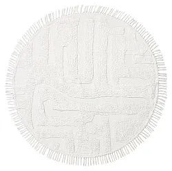 Rund matta - Fallon Natural Cotton Shaggy (offwhite)