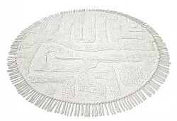 Rund matta - Fallon Natural Cotton Shaggy (offwhite)