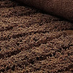 Koberce s chlupatým povrchem - Farley Natural Cotton Shaggy (hnedá)