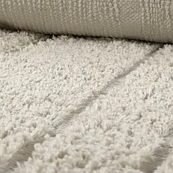 Koberce s dlhým vlasom - Farley Natural Cotton Shaggy (špinavá biela)