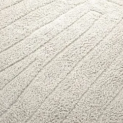 Kolo koberce - Farley Natural Cotton Shaggy (špinavá biela)