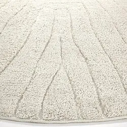 Kolo koberce - Farley Natural Cotton Shaggy (špinavá biela)