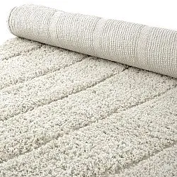 Kolo koberce - Farley Natural Cotton Shaggy (špinavá biela)