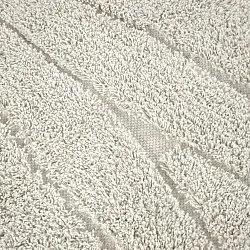 Kolo koberce - Farley Natural Cotton Shaggy (špinavá biela)