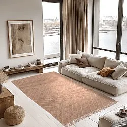 Koberce s chlupatým povrchem - Farley Natural Cotton Shaggy (ružová)