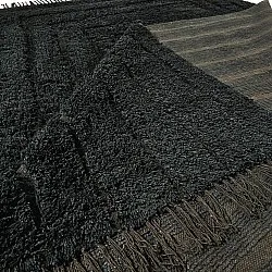 Koberce s dlhým vlasom - Farley Natural Cotton Shaggy (čierna)