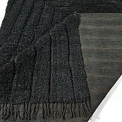 Koberce s dlhým vlasom - Farley Natural Cotton Shaggy (čierna)