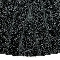 Kolo koberce - Farley Natural Cotton Shaggy (čierna)