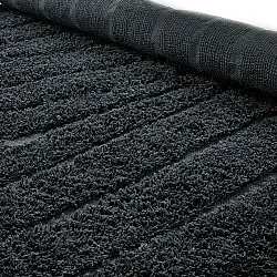 Kolo koberce - Farley Natural Cotton Shaggy (čierna)