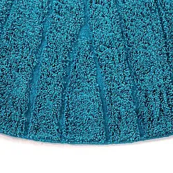 Kolo koberce - Farley Natural Cotton Shaggy (tyrkysová)