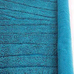 Kolo koberce - Farley Natural Cotton Shaggy (tyrkysová)