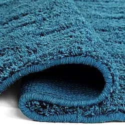 Kolo koberce - Farley Natural Cotton Shaggy (tyrkysová)