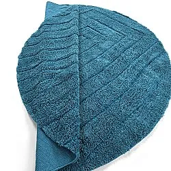 Kolo koberce - Farley Natural Cotton Shaggy (tyrkysová)