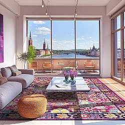 Koberec Wilton - Fernana (ružový/multicolor)