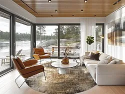 Kruhový koberec - Florent (hnedý)