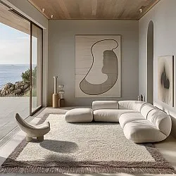 Koberce s dlhým vlasom - Galliano Natural Cotton Shaggy (offwhite/marrom)