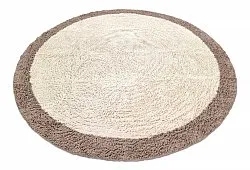 Kolo koberce - Galliano Natural Cotton Shaggy (offwhite/marrom)