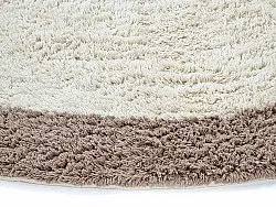 Kolo koberce - Galliano Natural Cotton Shaggy (offwhite/marrom)