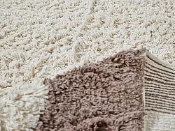 Kolo koberce - Galliano Natural Cotton Shaggy (offwhite/marrom)