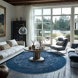 Kruhový koberec - Gombalia (modrý)