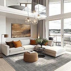 Kruhový koberec - Gombalia (šedá)