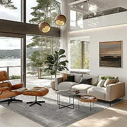 Kruhový koberec - Gombalia (šedá)