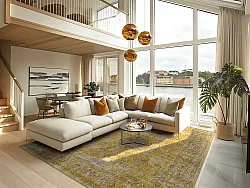 Wilton koberec - Gombalia (žltá)