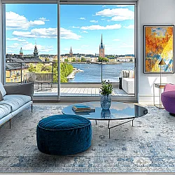 Koberec Wilton - Gombalia (svetlo modrý)