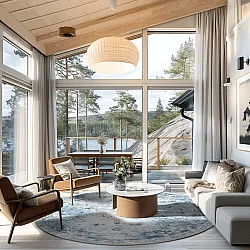 Kruhový koberec - Gombalia (svetlo modrý)