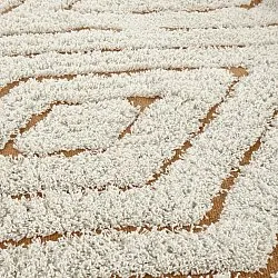 Koberce s dlhým vlasom - Holwell Natural Cotton Shaggy (špinavá biela/hnedá)