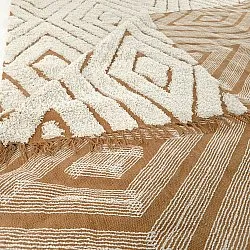 Koberce s dlhým vlasom - Holwell Natural Cotton Shaggy (špinavá biela/hnedá)