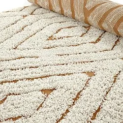 Koberce s dlhým vlasom - Holwell Natural Cotton Shaggy (špinavá biela/hnedá)