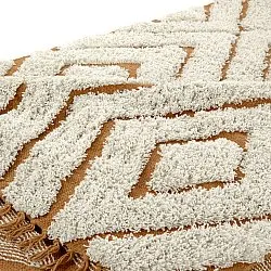 Koberce s dlhým vlasom - Holwell Natural Cotton Shaggy (špinavá biela/hnedá)