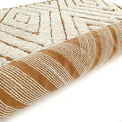 Koberce s dlhým vlasom - Holwell Natural Cotton Shaggy (špinavá biela/hnedá)