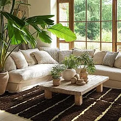 Hladké koberce - Ikara Natural Cotton Shaggy (hnedá)