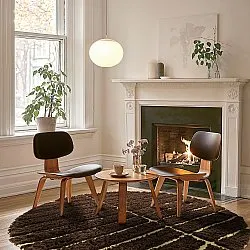 Kruhový koberec - Ikara Natural Cotton Shaggy (hnedá)