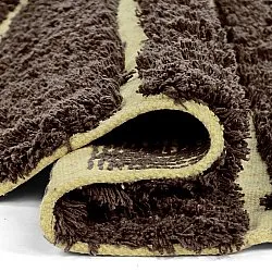Kruhový koberec - Ikara Natural Cotton Shaggy (hnedá)
