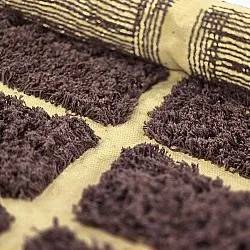 Kruhový koberec - Ikara Natural Cotton Shaggy (hnedá)
