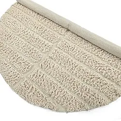 Kruhový koberec - Ikara Natural Cotton Shaggy (krémová)