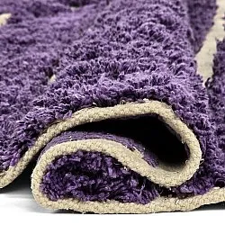Kolo koberce - Ikara Natural Cotton Shaggy (fialová)