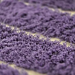 Kolo koberce - Ikara Natural Cotton Shaggy (fialová)