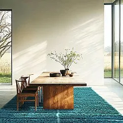 Koberce s dlhým vlasom - Ikara Natural Cotton Shaggy (tyrkysová)