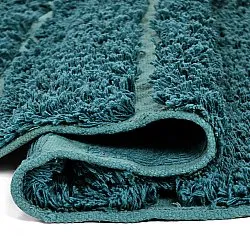 Kruhový koberec - Ikara Natural Cotton Shaggy (tyrkysová)